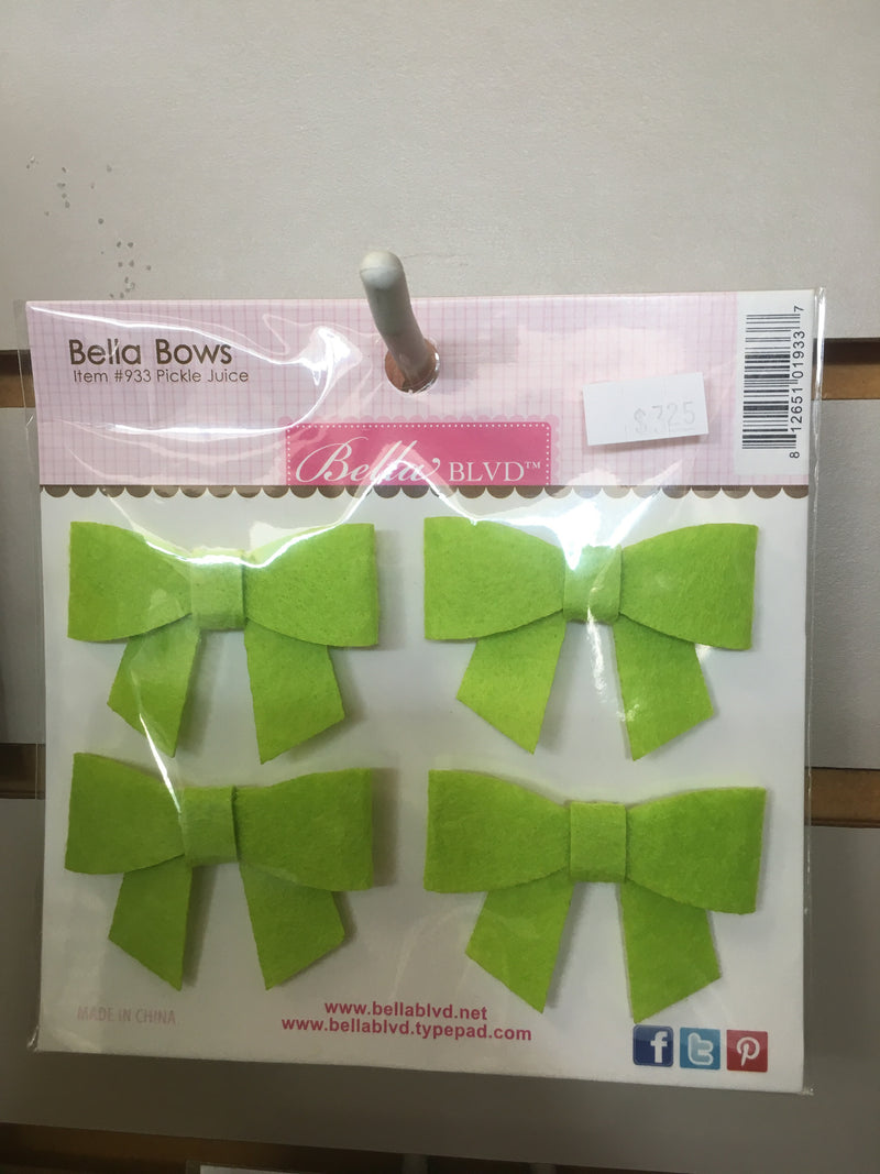 Bella Felt Bows - Pickle Juice