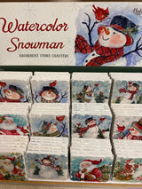 Watercolor Snowman Coasters