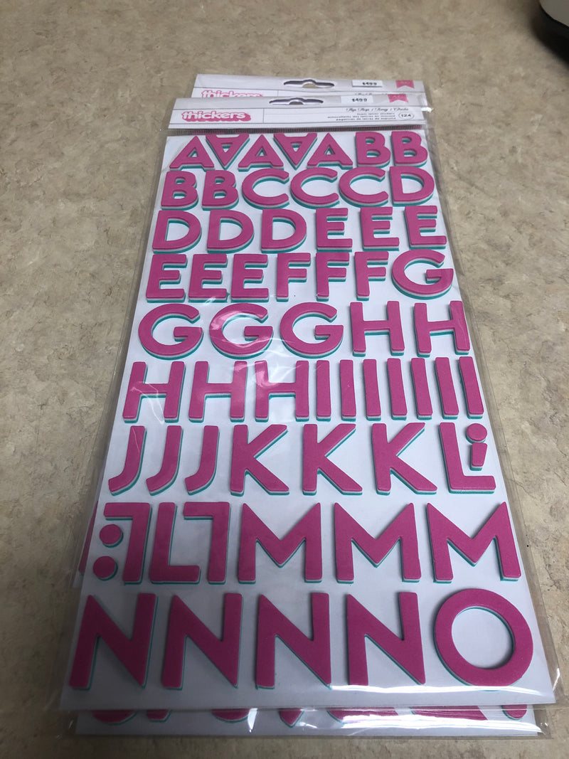 Flip Flop - Pink Foam Letter Stickers – Scraps