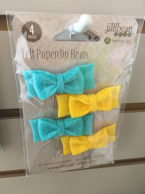 Felt Paperclip Bows - 4 Pieces
