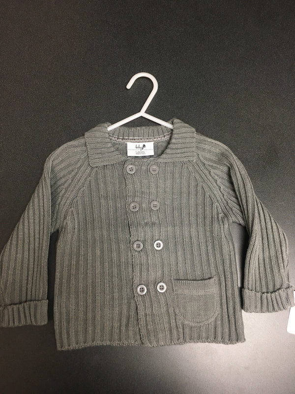 12-18 month dark grey double breasted sweater