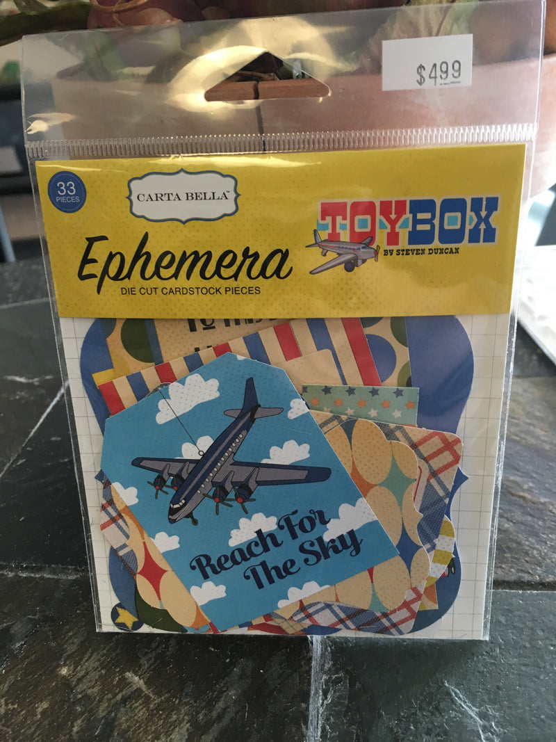 Ephemera die cuts - toybox - carta bella