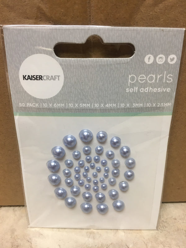 Pearl Rhinestones - Denim - Self Adhesive