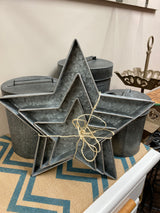 Tin Nesting Star Trays - Set Of 3