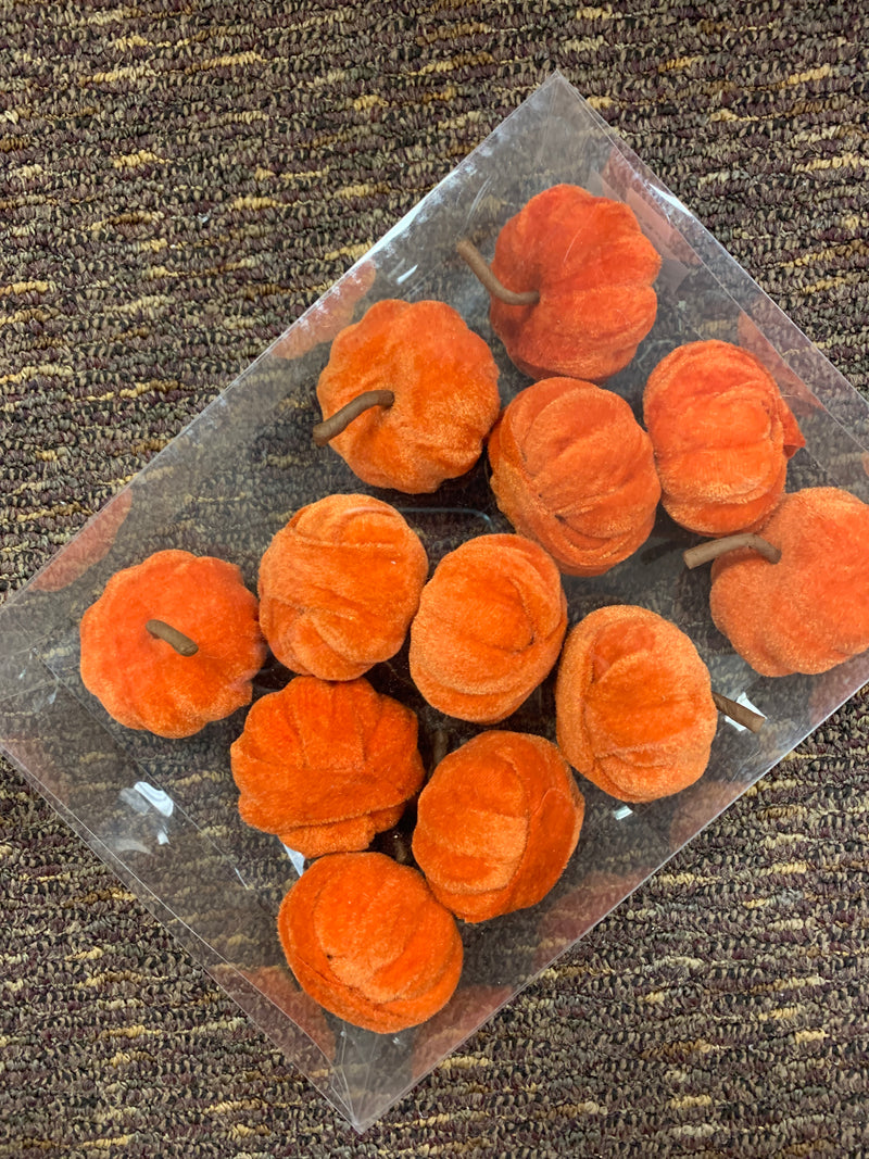 Orange Velvet Pumpkins