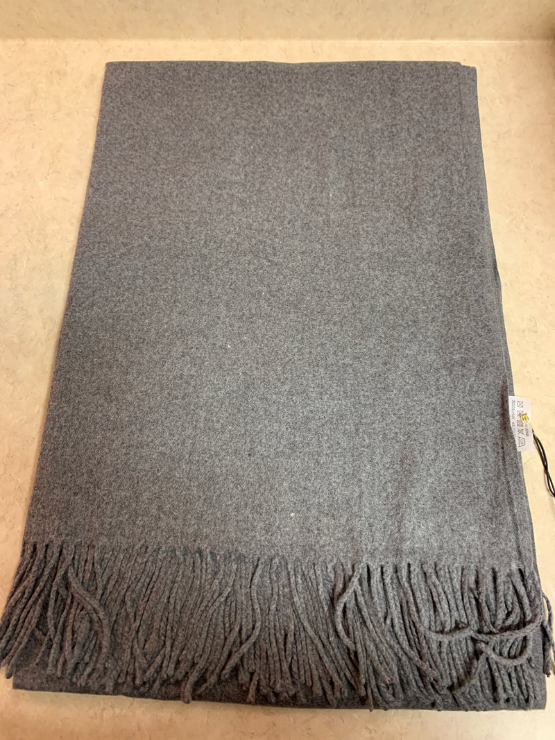 Gray Scarf with Fringe