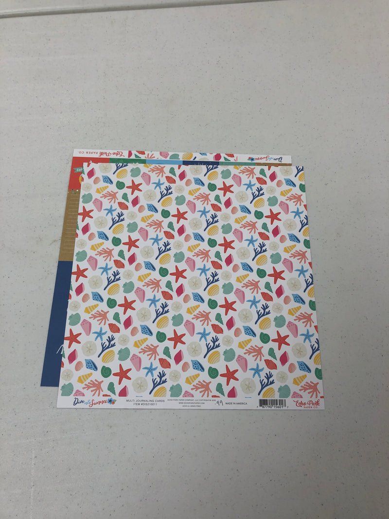 Multi Journaling Cards - Dive into Summer - 12 x 12 Paper