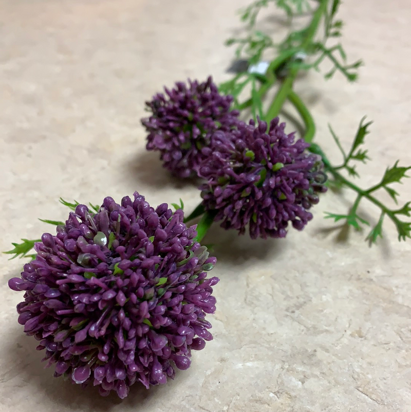 Purple Allium Stem - 25 Inch