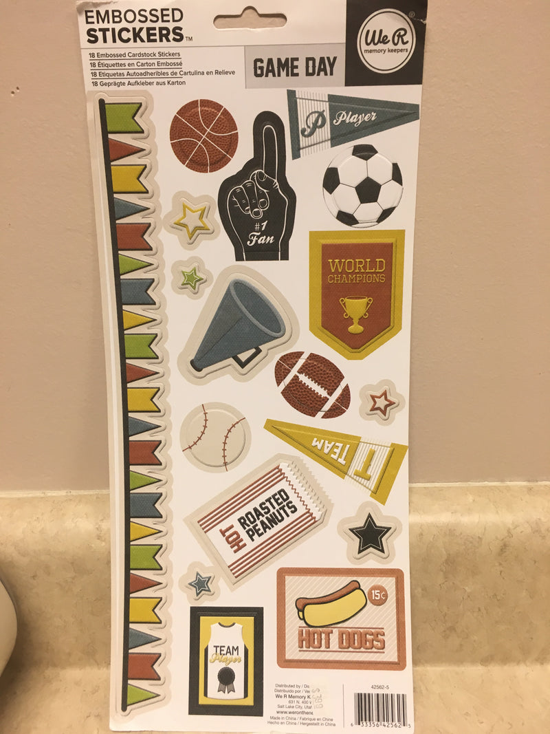 Game Day - Embossed Stickers
