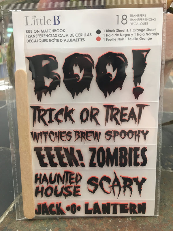 Boo Halloween Rub On