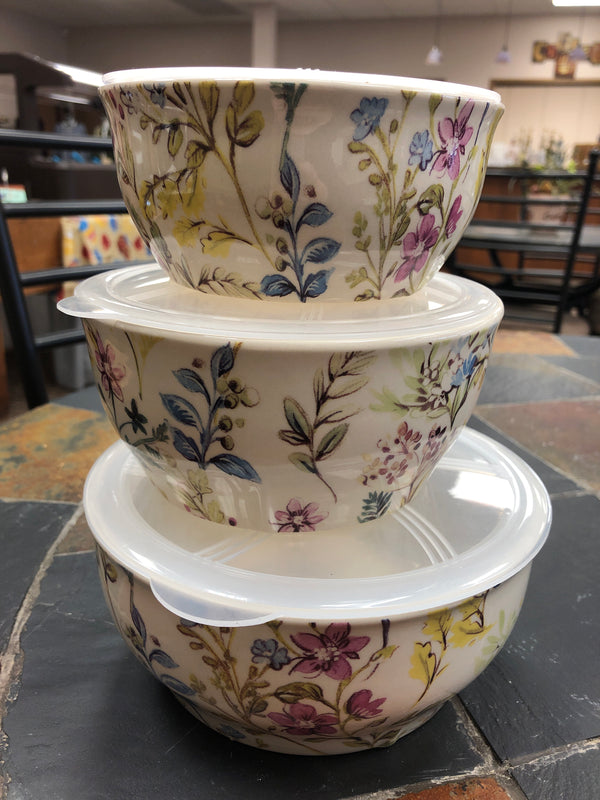 Meadow Lidded Bowl - Set of 3