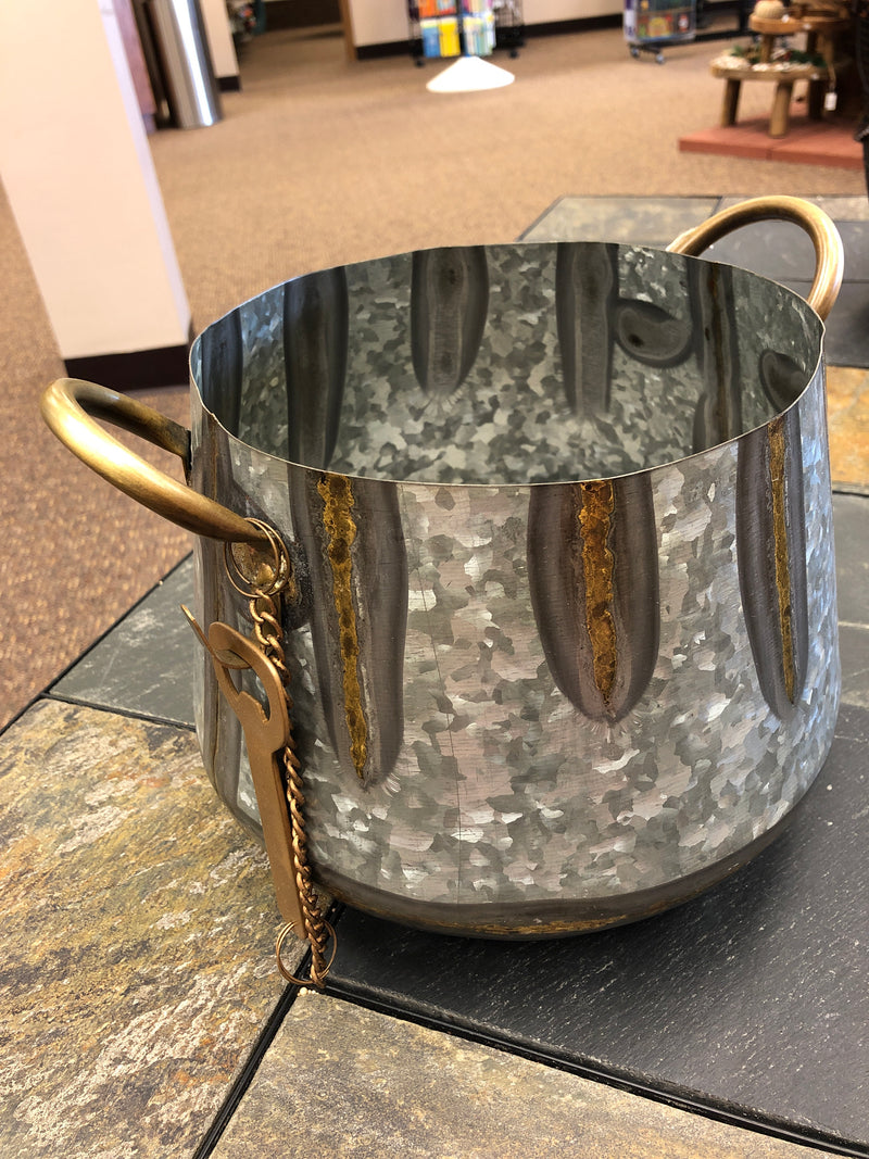 Tin Gold Beverage Bucket