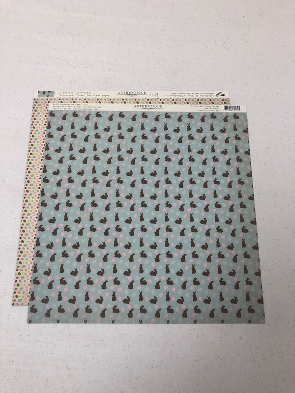 Cottontail Three  - 12 x 12 Paper