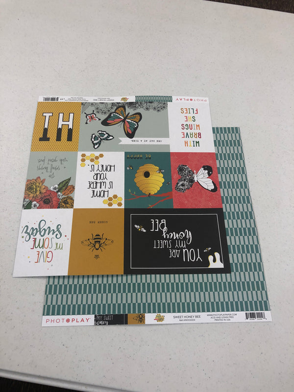 Sweet Honey Bee - Wild Honey - 12 x 12 Scrapbook Paper