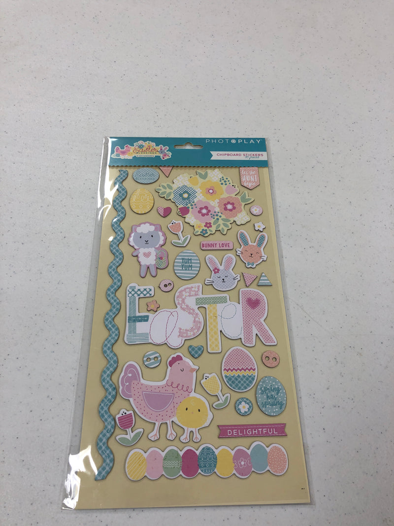 Easter Blessings Chipboard Stickers - 30 pieces