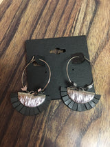 Metallic Fan Earrings