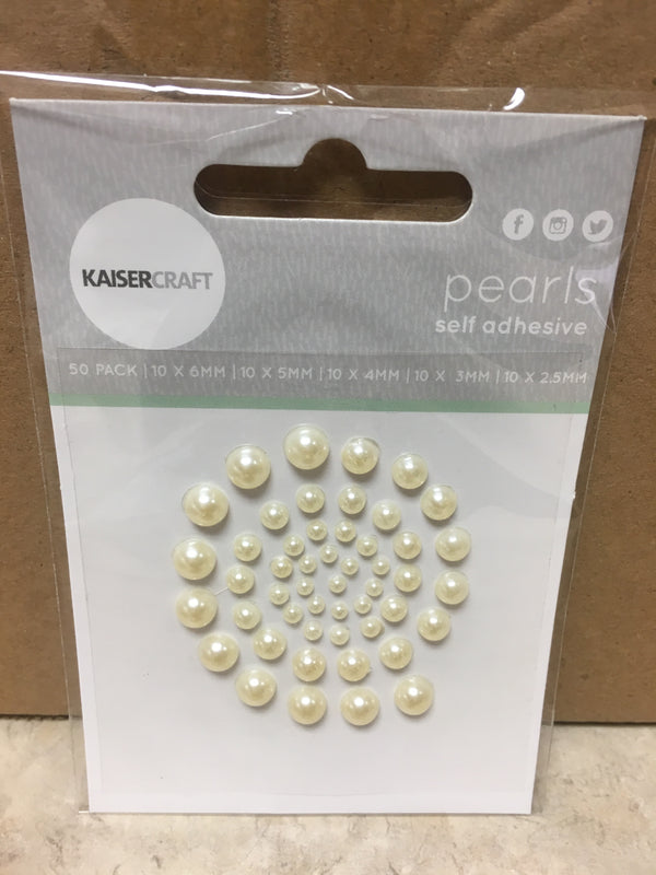 Pearl Rhinestones - Champagne - Self Adhesive