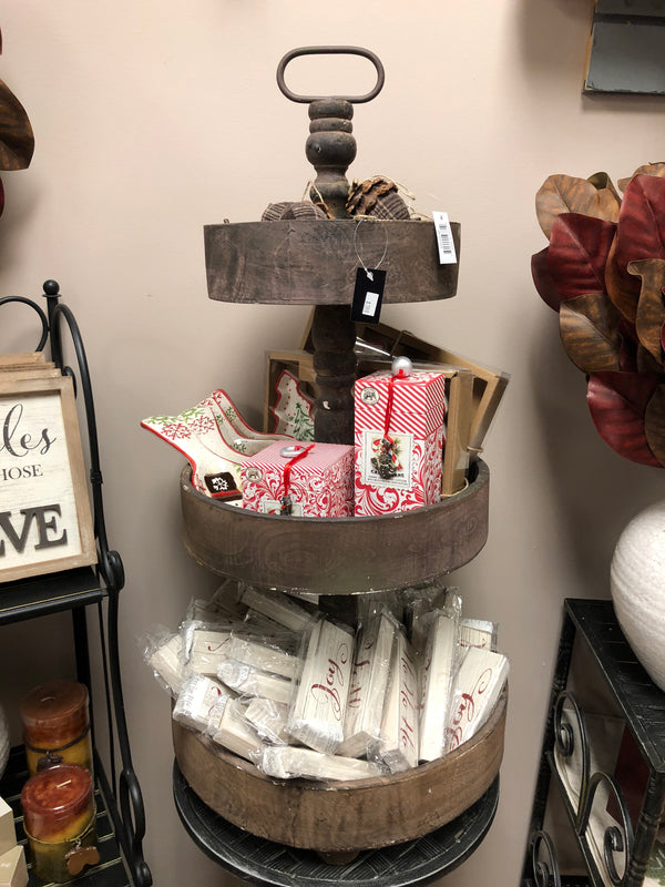 Three Tier Natural Wood Stand
