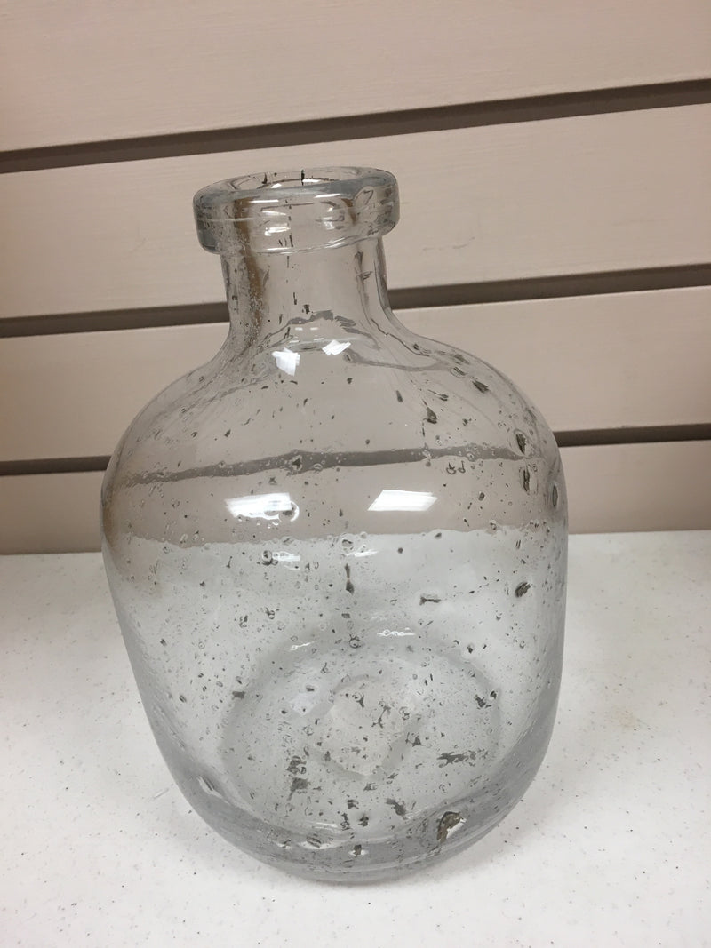 Textured Hand-Blown Glass Bottle