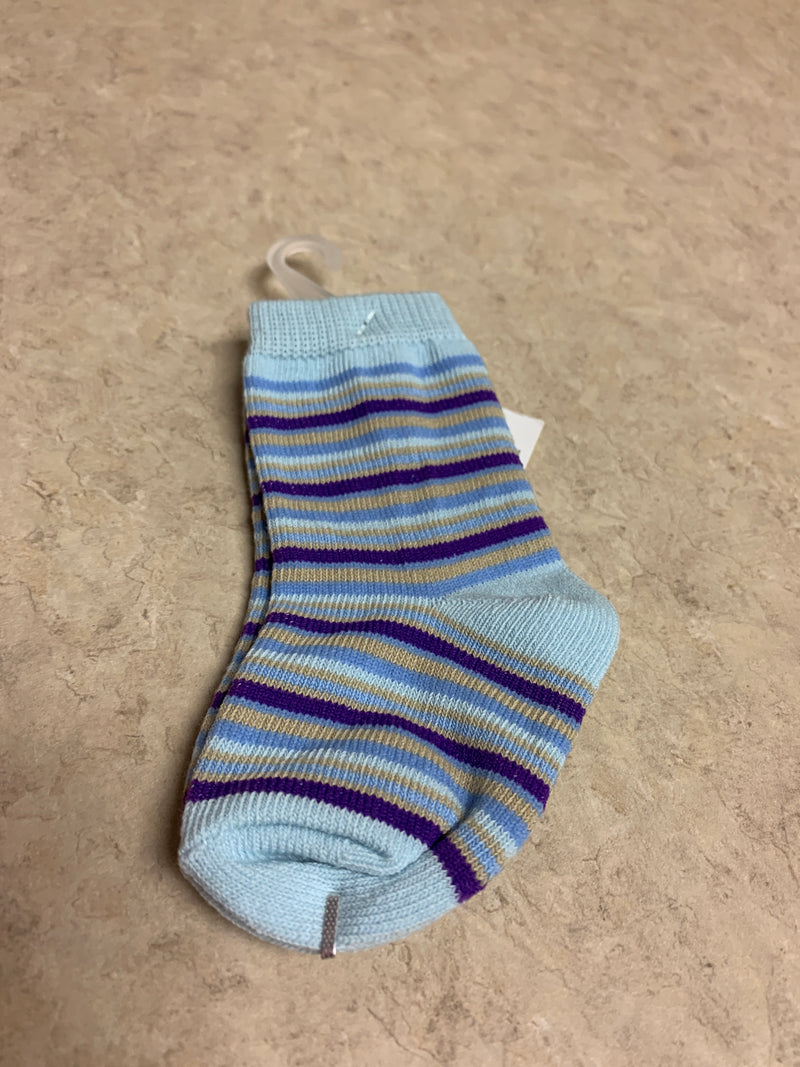 Light Blue Baby Stripe Sock