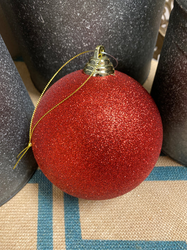 Red Glitter Christmas Ornament