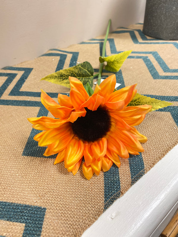 Orange Real Touch Sunflower Stem