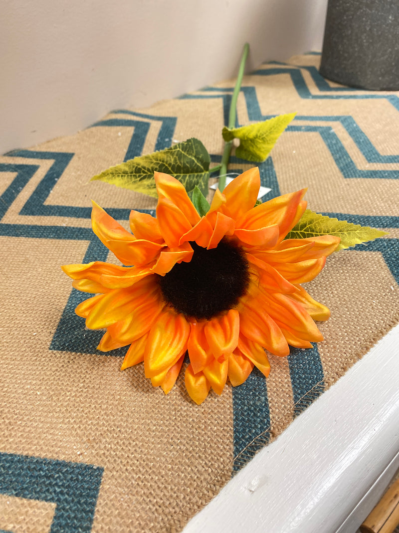 Orange Real Touch Sunflower Stem