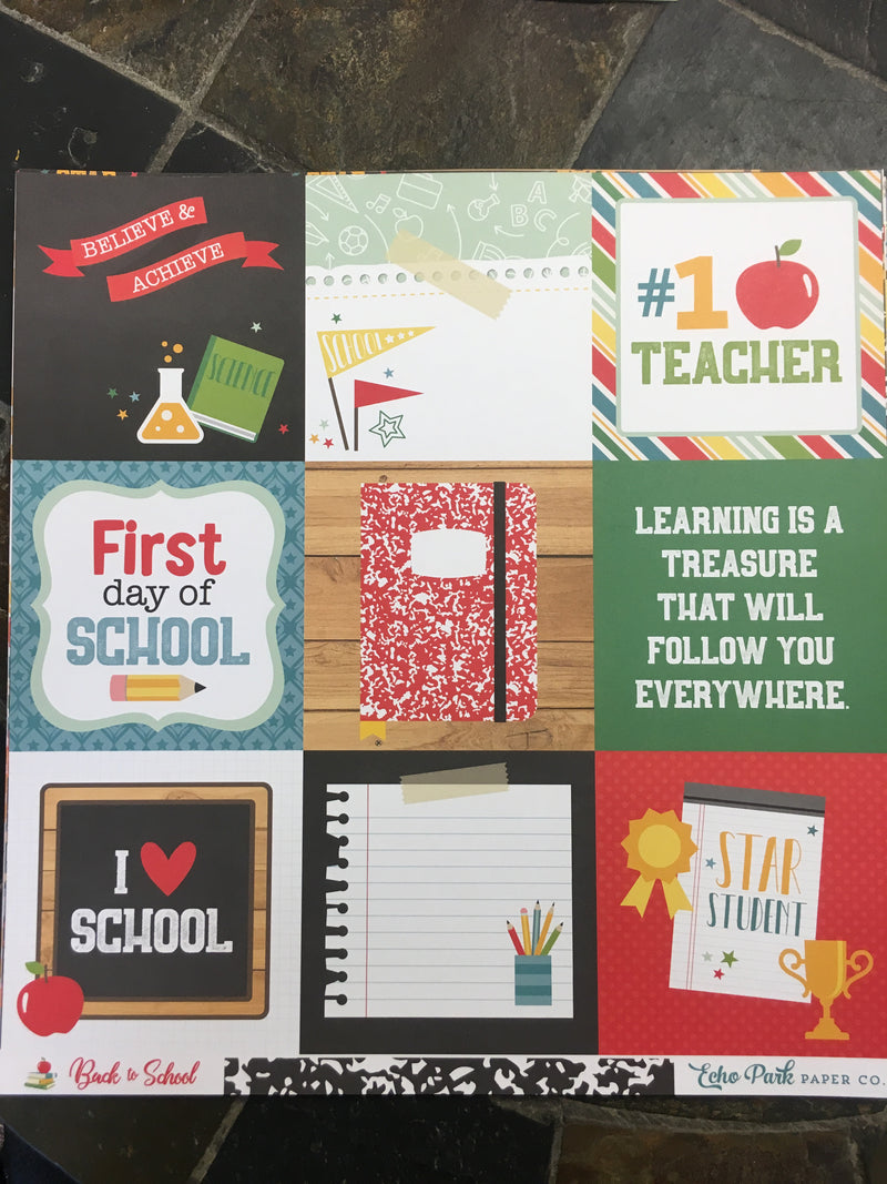 4x4 JOURNALING CARDS - BACK TO SCHOOL