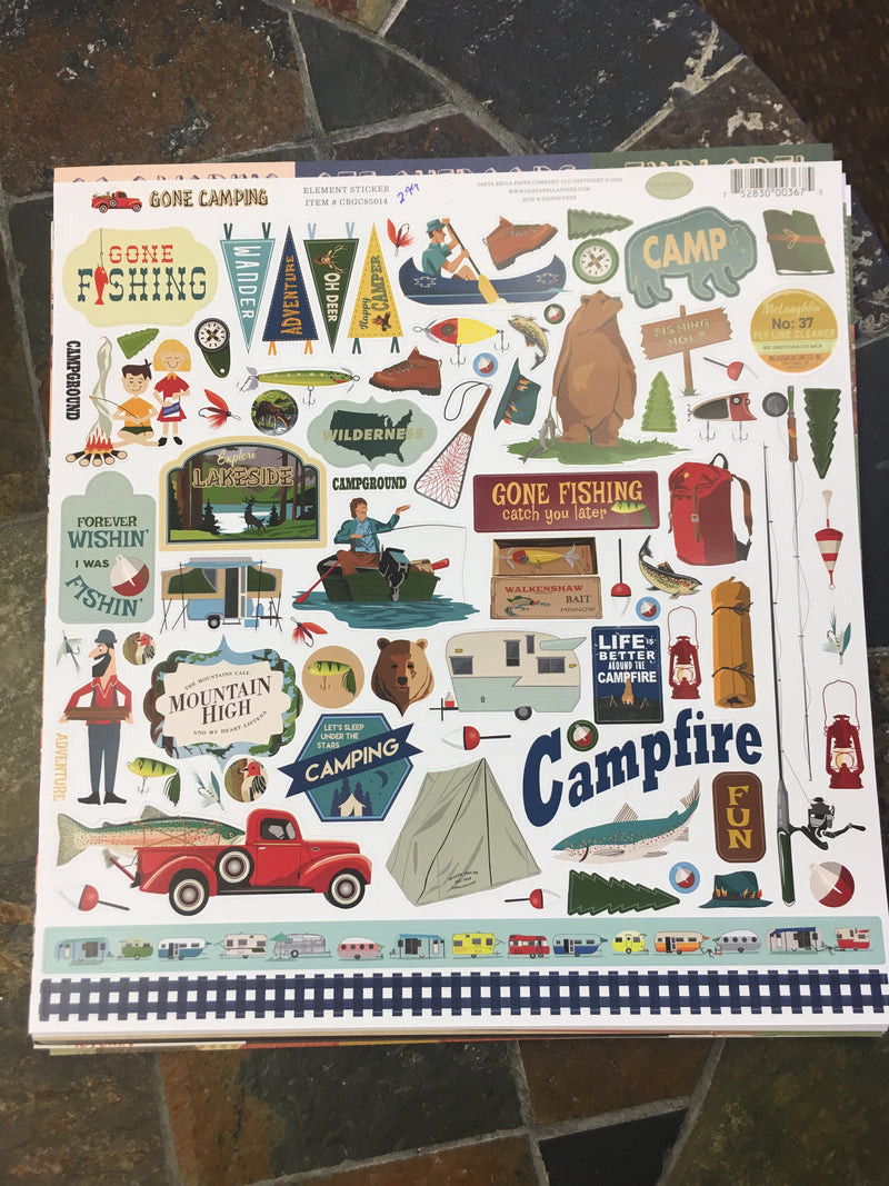 GONE CAMPING - STICKER PAGE