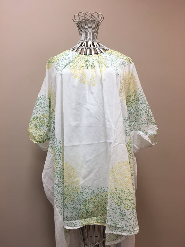 Yellow and Green, Green and Blue Beach Tunic